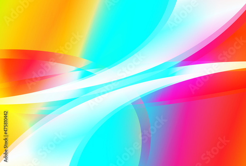 Red Yellow and Blue Gradient Wave Background