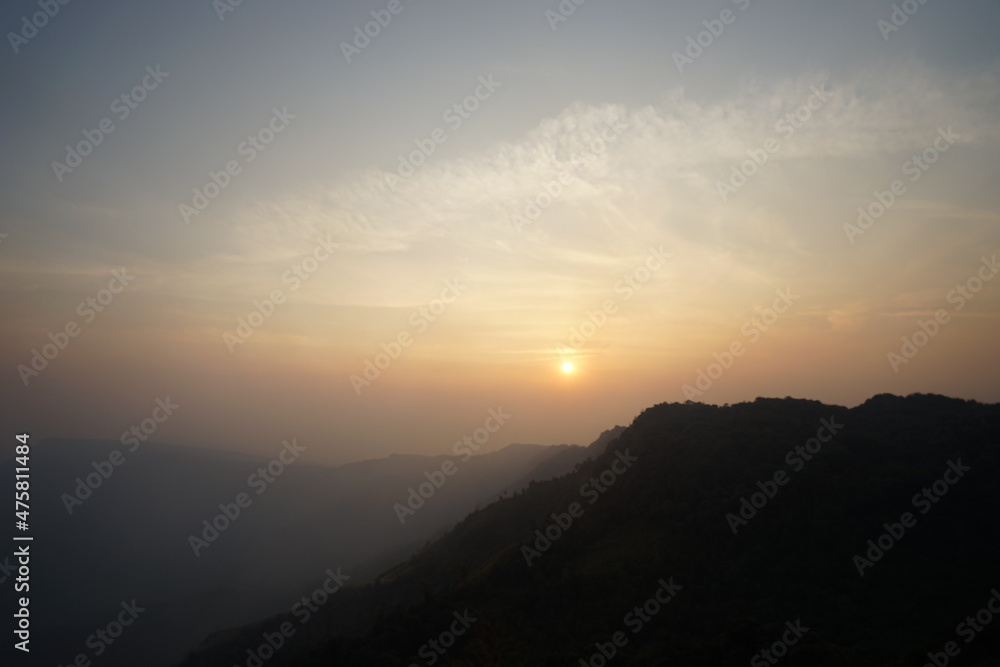 Fototapeta premium sunset in the mountains