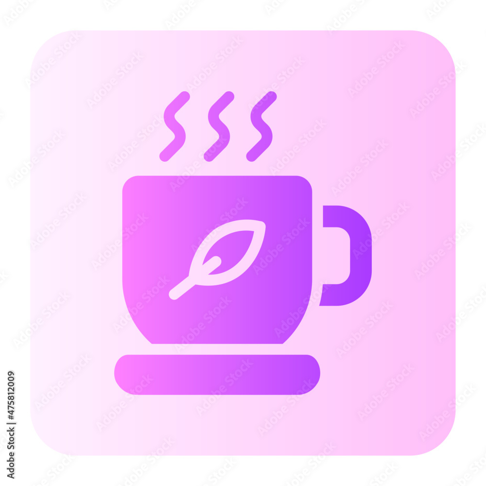 tea cup gradient icon