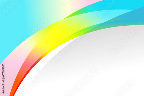 Red Yellow and Blue Business Wave Presentation Template