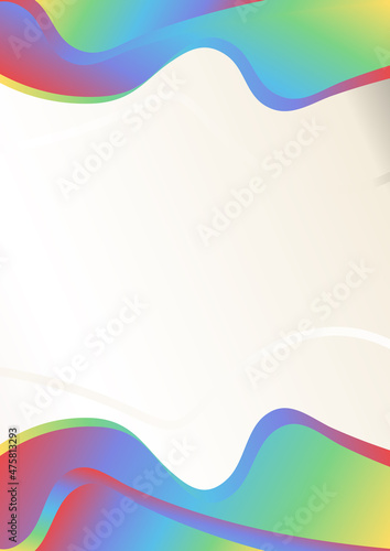 Abstract Red Yellow and Blue Vertical Wavy Background with Space for Your Text Vector Image