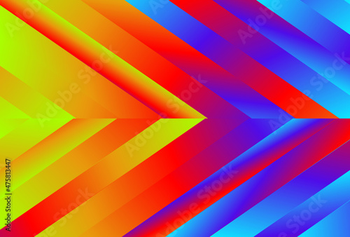 Red Yellow and Blue Gradient Arrow Background