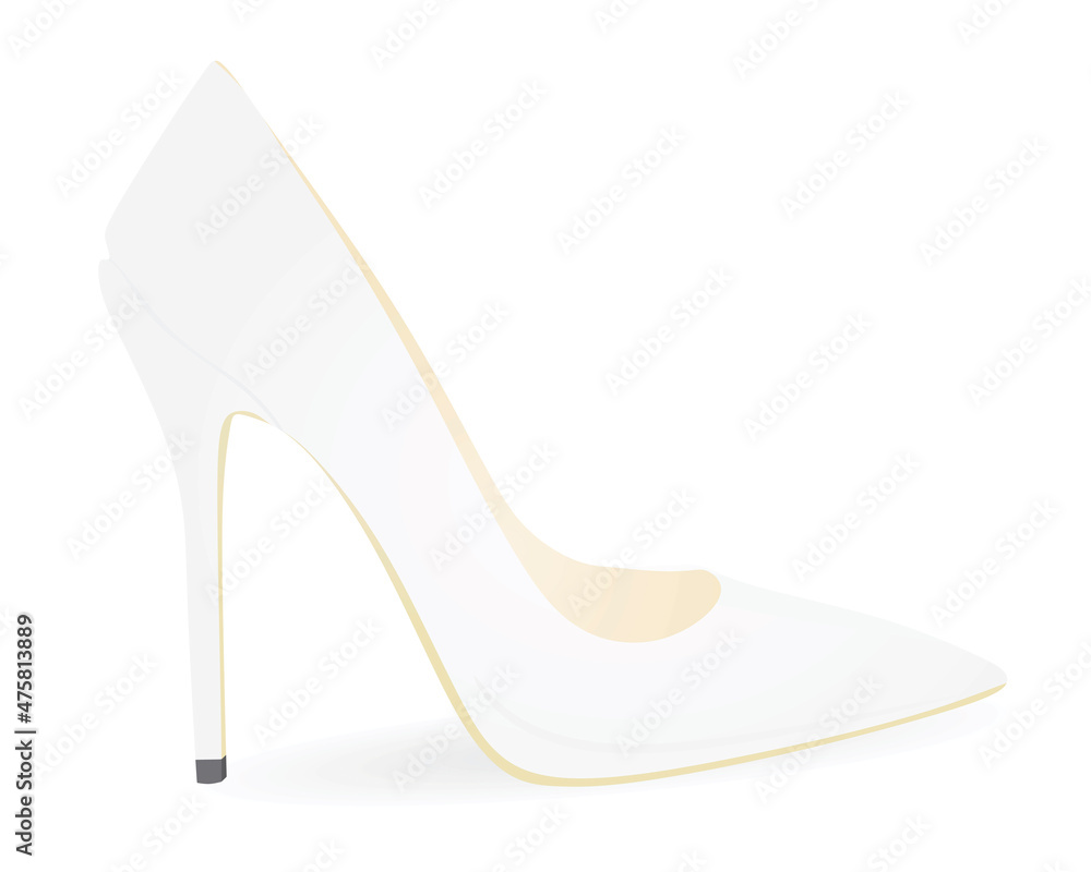 White elegant shoe. vector illustration White elegant shoe. vector illustration