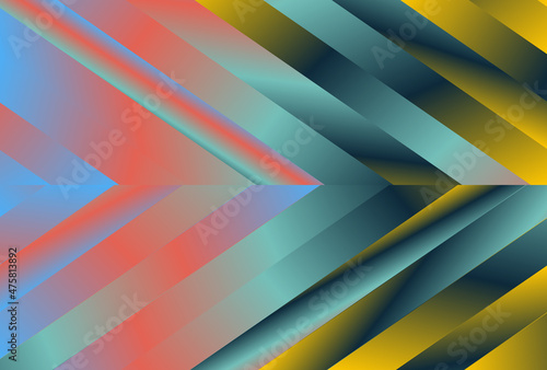 Red Yellow and Blue Gradient Arrow Background Illustrator