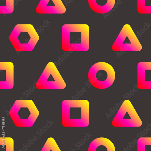 Seamless geometric shapes abstract modern pattern