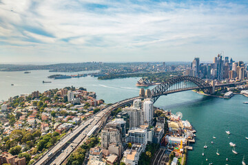 Acrylglasbilder Sydney Drohnenblick über Lavender Bay Sydney  © Steve