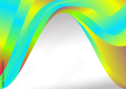 Abstract Red Yellow and Blue Wavy Background with Space for Your Text Design