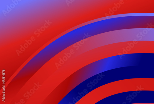 Red and Blue Gradient Quarter Concentric Circles Background