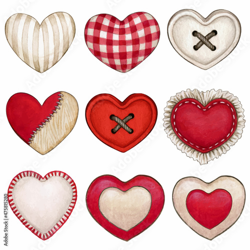 set of hearts