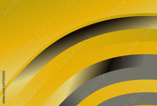 Grey and Yellow Gradient Quarter Concentric Circles Background