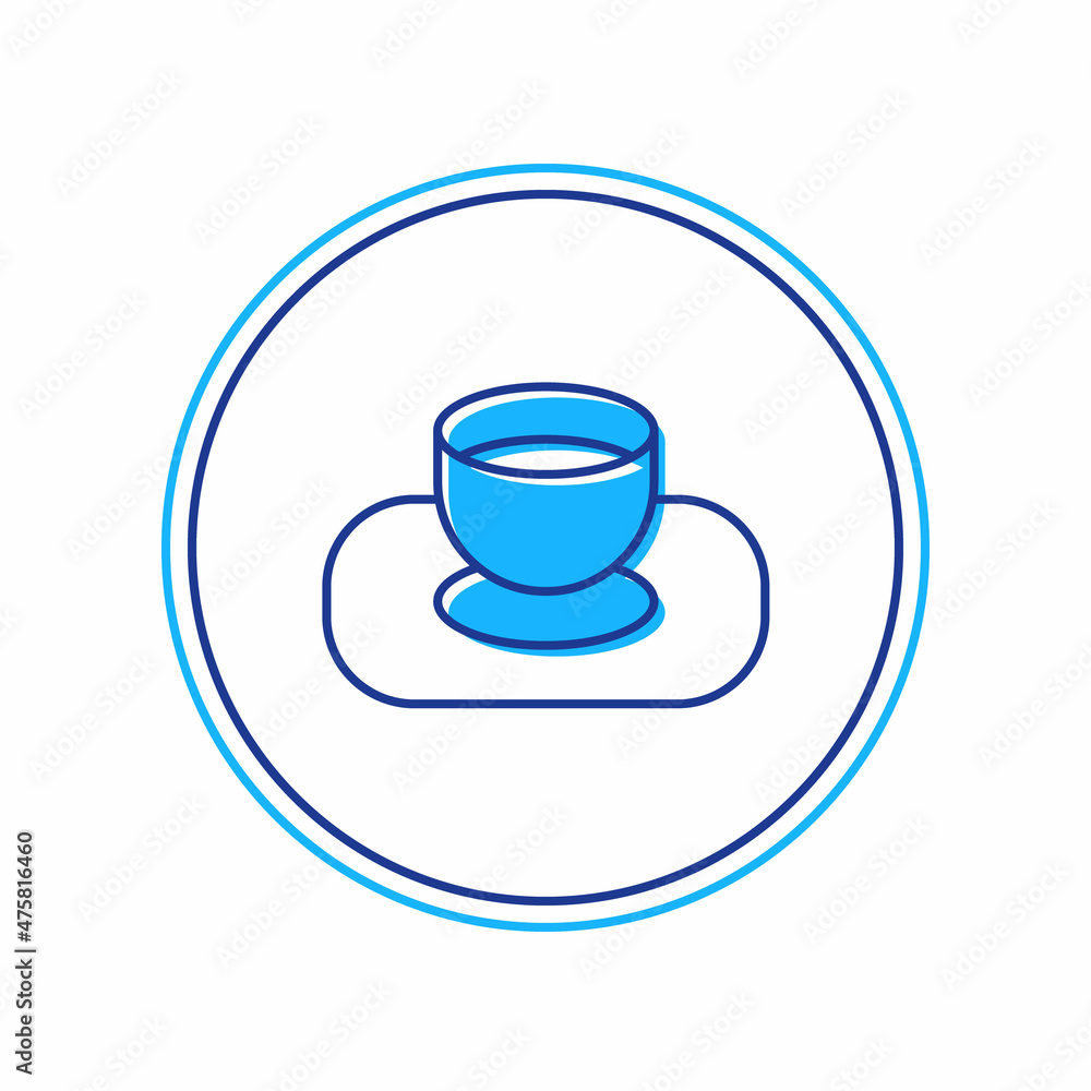 Filled outline Soy sauce in bowl icon isolated on white background. Vector Filled outline Soy sauce in bowl icon isolated on white background. Vector