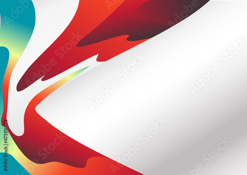 Red Yellow and Blue Wave Background with Space for Your Text Illustrator