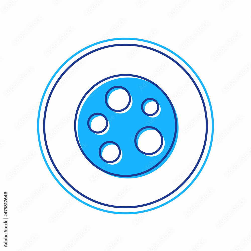 Filled outline Moon icon isolated on white background. Vector Filled outline Moon icon isolated on white background. Vector