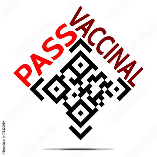 Logo Pass Vaccinal QR Code n°2 Rouge