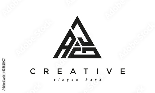 AJG Initials Triangle Logo Vector Letters photo