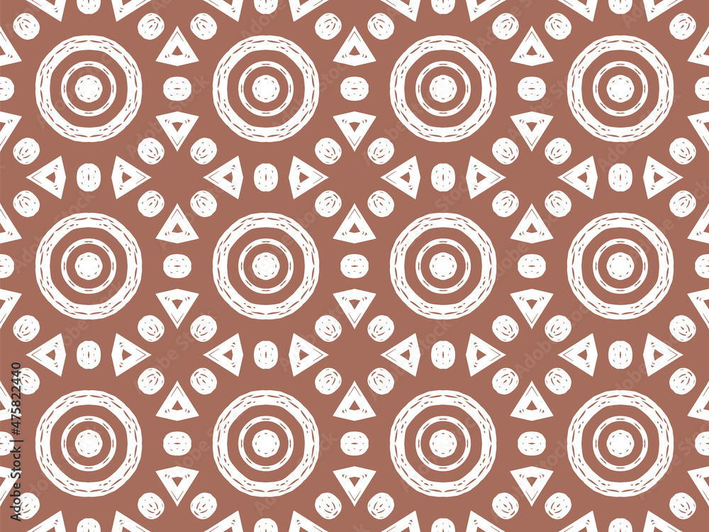 Fototapeta premium Abstract Pattern - Oriental Vector Background - Seamless