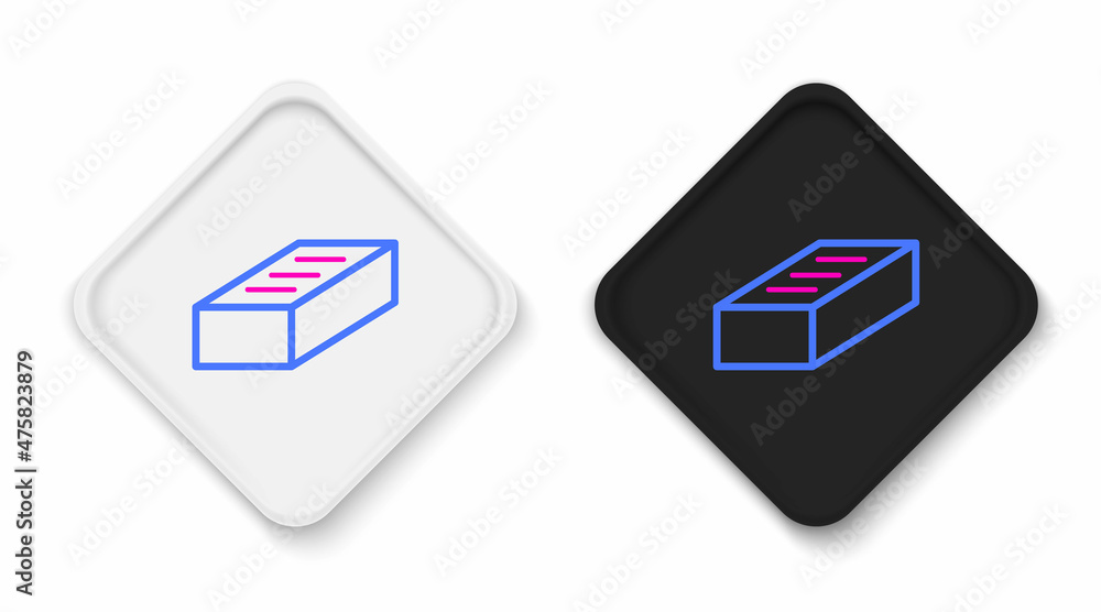 Line Brick icon isolated on white background. Colorful outline concept. Vector Line Brick icon isolated on white background. Colorful outline concept. Vector