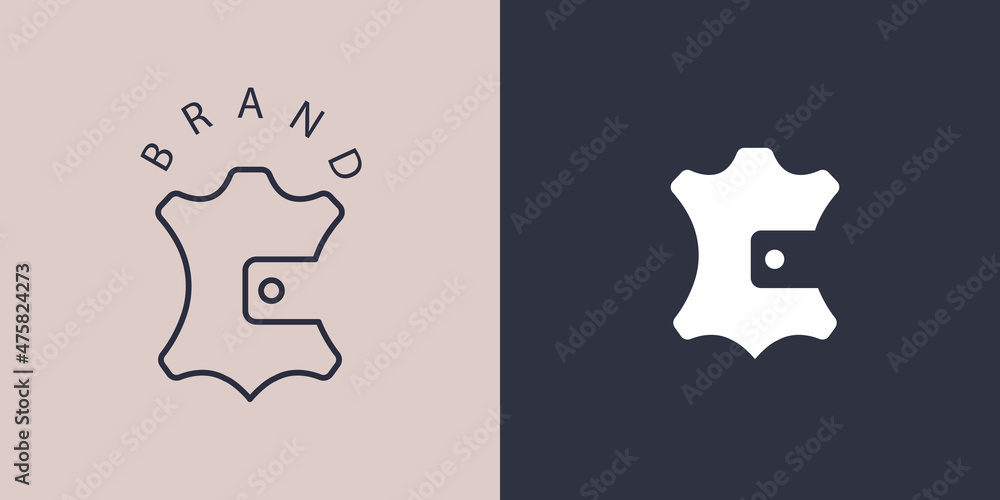 silhouette of a sample of leather, image of a finished product with a clasp silhouette of a sample of leather, image of a finished product with a clasp