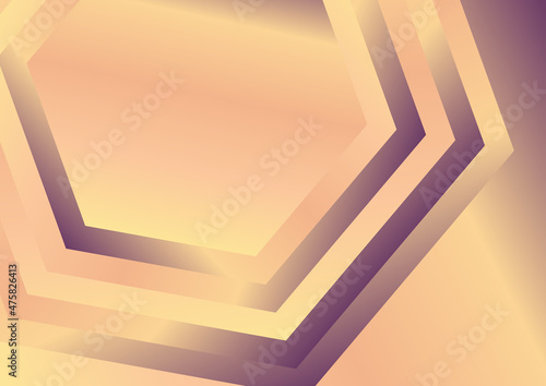 Abstract Pink and Orange Gradient Concentric Hexagon Background