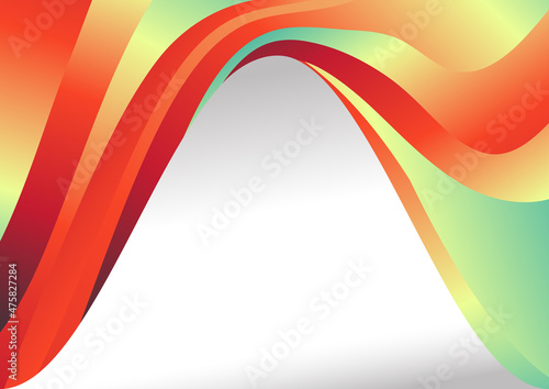 Abstract Red Yellow and Blue Wavy Background with Space for Your Text