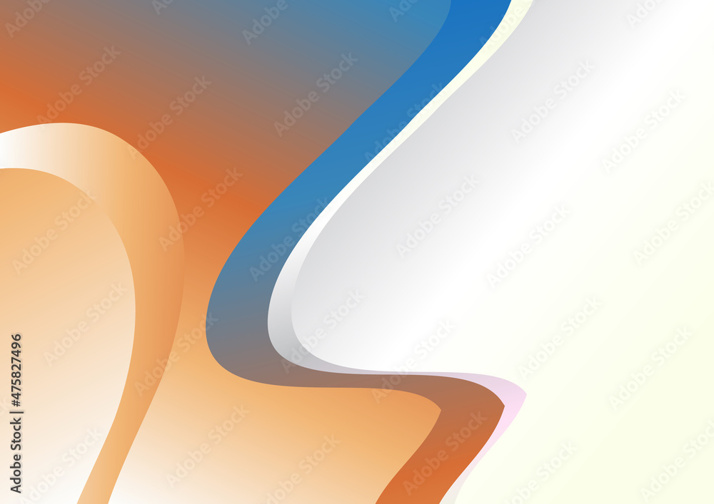 Abstract Blue and Orange Business Wave Background Graphic Stock Vector ...