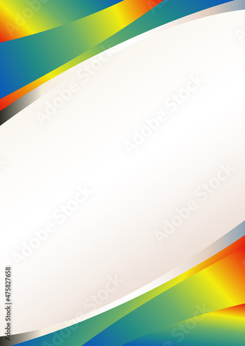 Abstract Red Yellow and Blue Brochure Design Template Vector Illustration