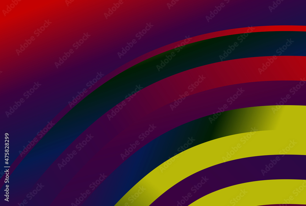 Red Yellow and Blue Gradient Quarter Concentric Circles Background ...