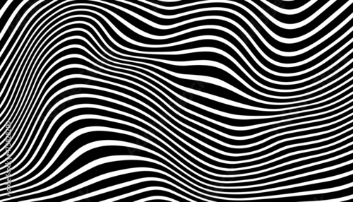 Abstract zebra print texture background. Black and white African animal skin. Vector illustration.