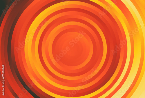 Red and Yellow Gradient Concentric Circles Background