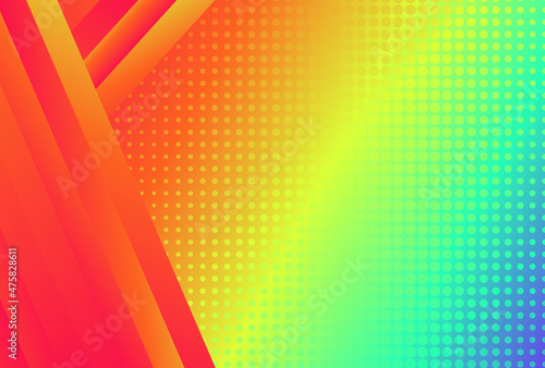 Red Yellow and Blue Gradient Dots Background Vector Graphic