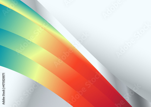Red Yellow and Blue Wave Business Presentation Vector Illustration