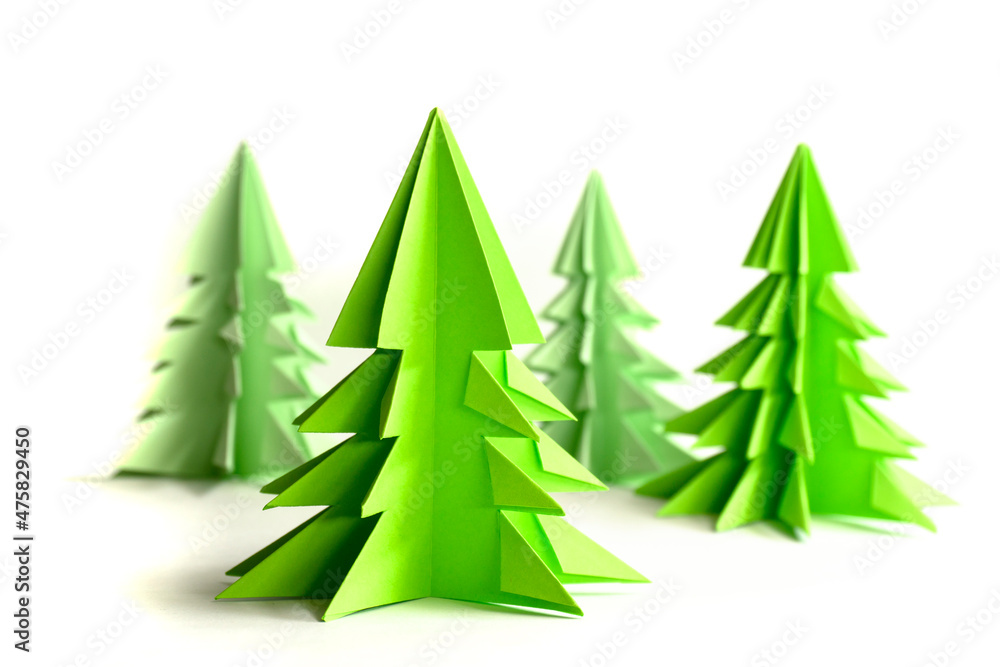 Obraz premium How to make a paper Christmas Tree