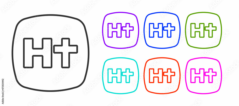 Black line Christian cross icon isolated on white background. Church cross. Set icons colorful. Vector Black line Christian cross icon isolated on white background. Church cross. Set icons colorful. Vector