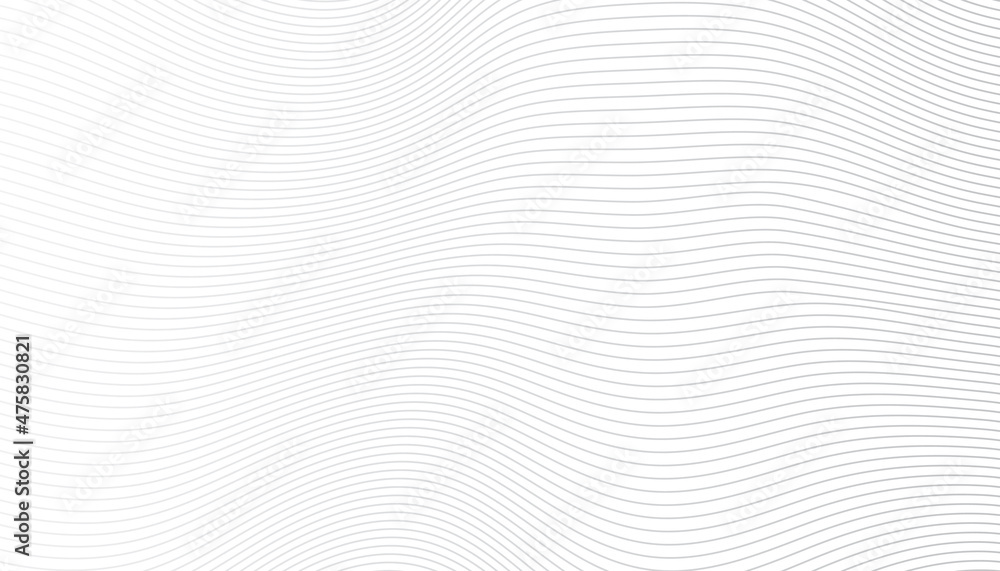 Wave textures white background. Abstract modern grey white waves and lines pattern template. Vector stripes illustration.