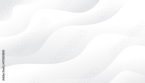 Abstract wave textures white background. Modern concept grey curve pattern template wallpaper. Vector illustration.