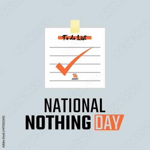 vector graphic of national nothing day good for national nothing day celebration. flat design. flyer design.flat illustration.