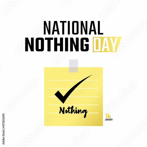 vector graphic of national nothing day good for national nothing day celebration. flat design. flyer design.flat illustration.