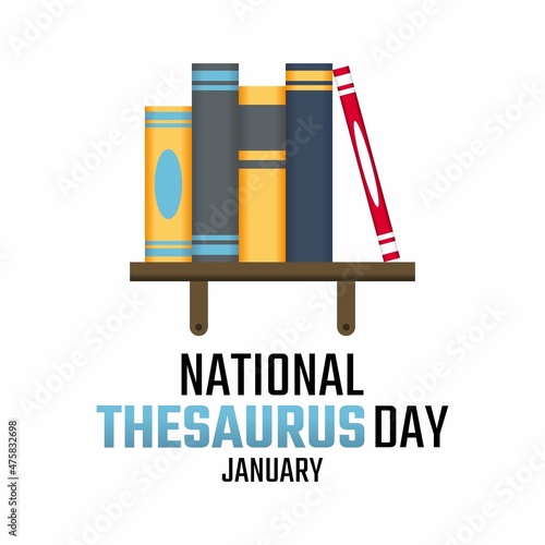 vector graphic of national thesaurus day good for national thesaurus day celebration. flat design. flyer design.flat illustration. photo