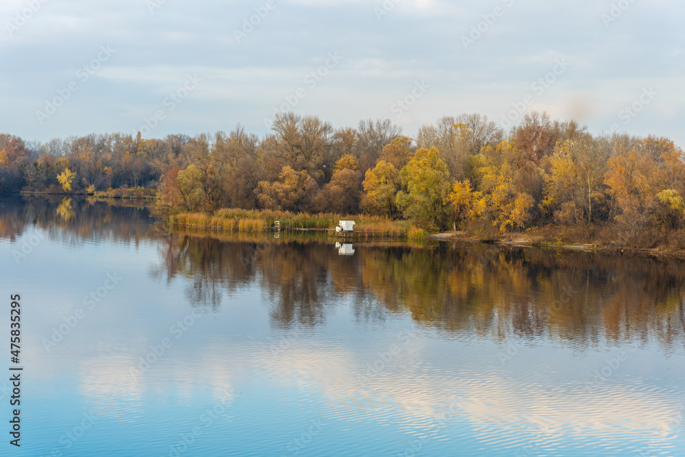 Autumn season colors landscape background