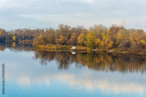 Autumn season colors landscape background