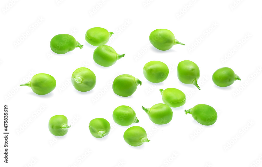 fresh green peas isolated on a white background. fresh green peas isolated on a white background.