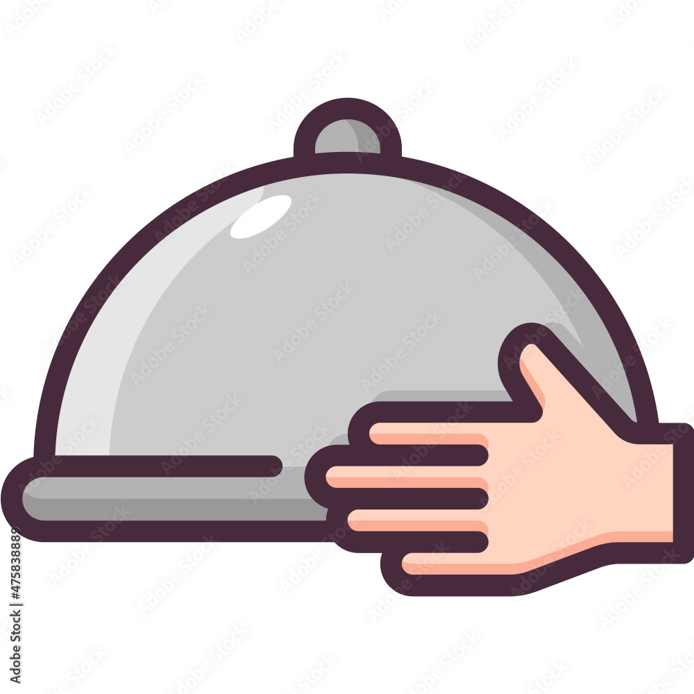 food delivery line icon