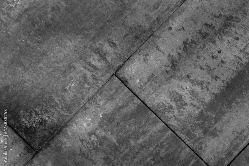 Cobble Street Surface in Black and White. 