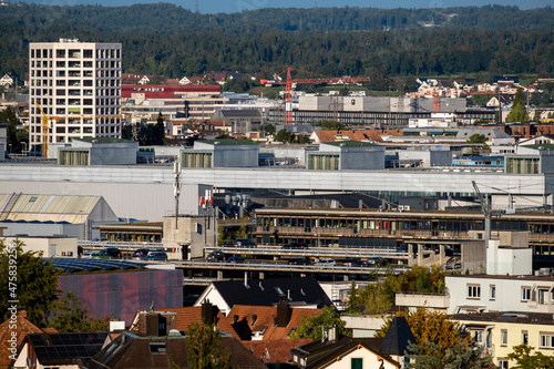 view of the city of oerlikon and seebach in zurich