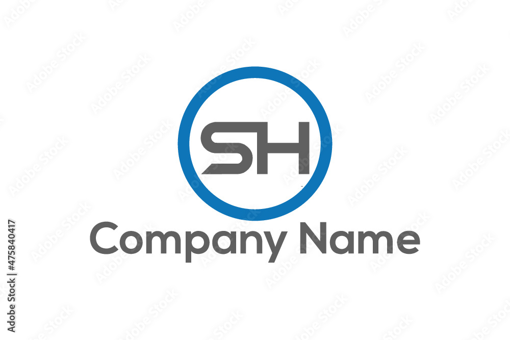 SH latter logo design template SH latter logo design template