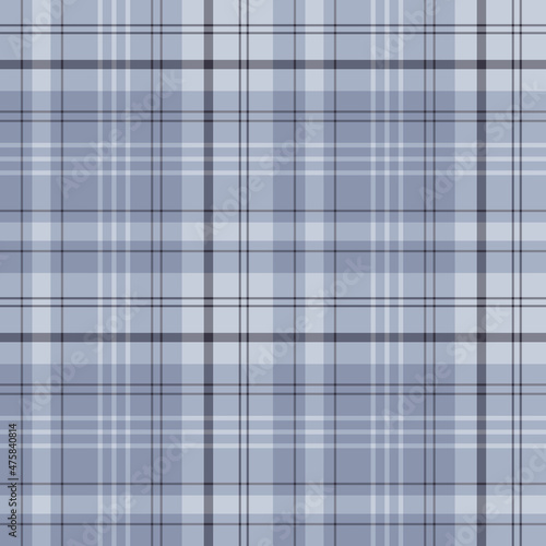 Seamless pattern in awesome cold gray colors for plaid, fabric, textile, clothes, tablecloth and other things. Vector image.
