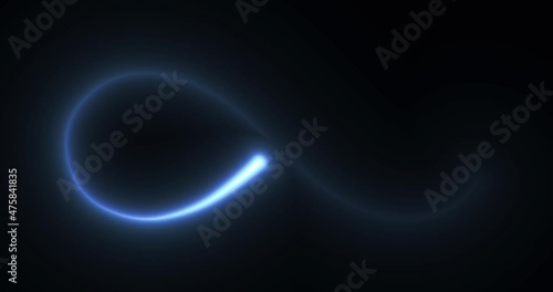 An animated glowing infinity sign