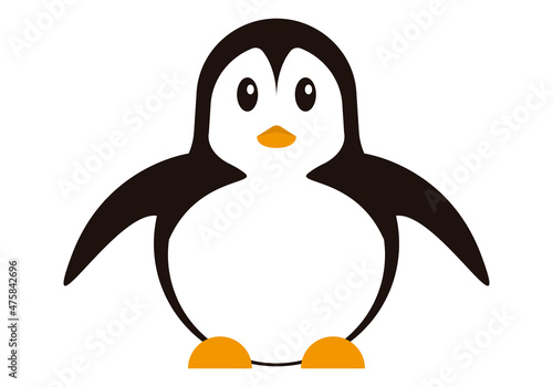 Pingüinos pequeños y adorables negros y blancos.