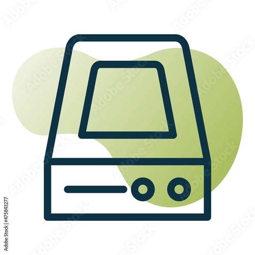 Hood Line Bubble Gradient Vector Icon Design