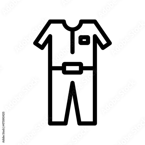Wetsuit Line Vector Icon Design
